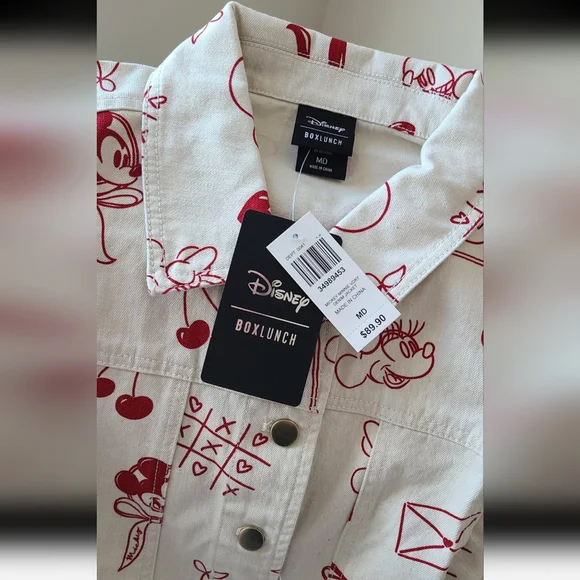 Disney Cream Jacket with Red Mickey Print - Picture 2 of 5